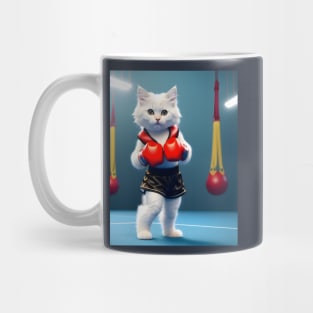 Boxing cat - Modern digital art Mug